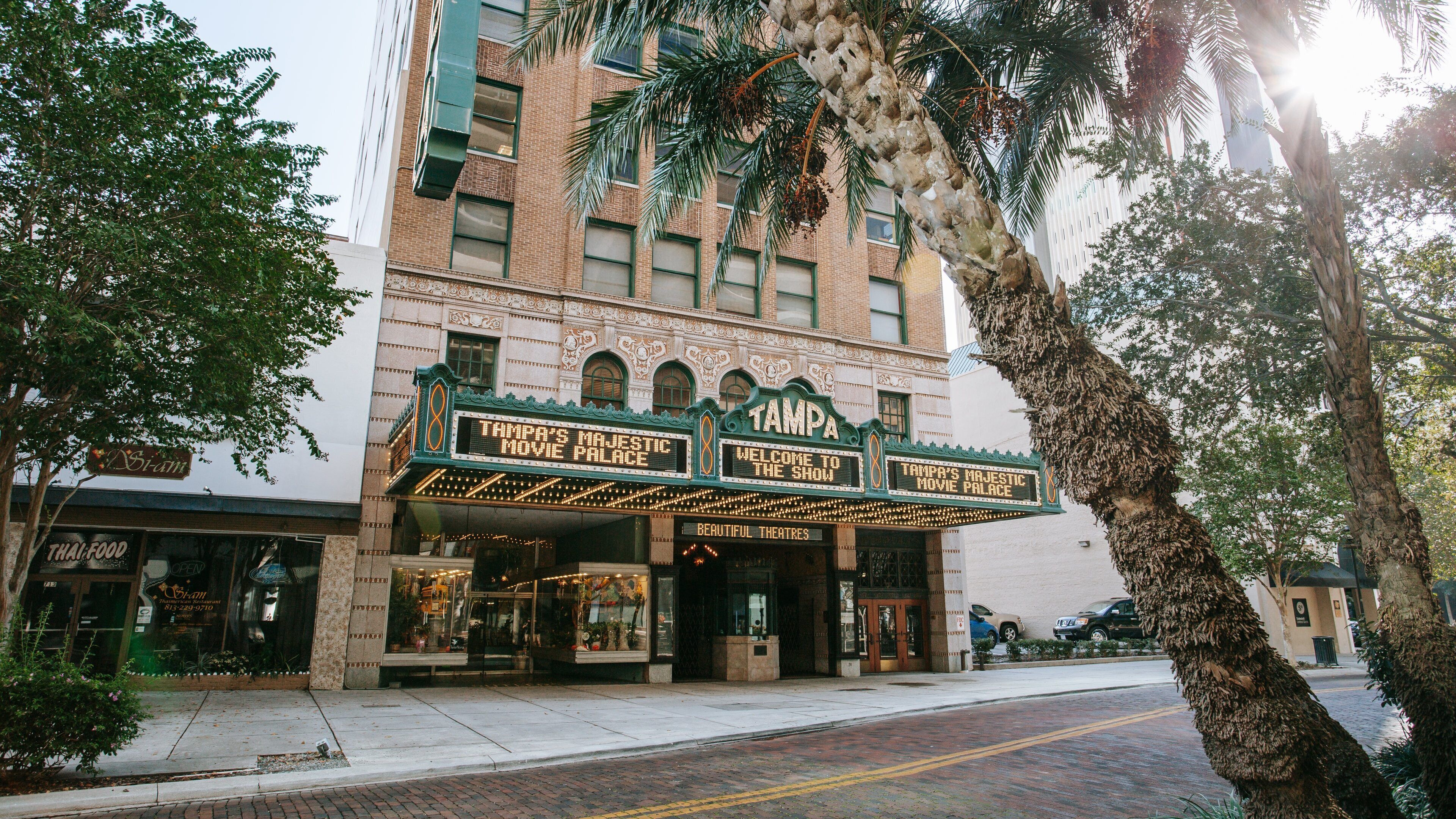 Tampa Theater which includes signage