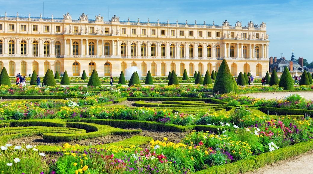Pond in front of the Royal residence at Versailles near Paris in