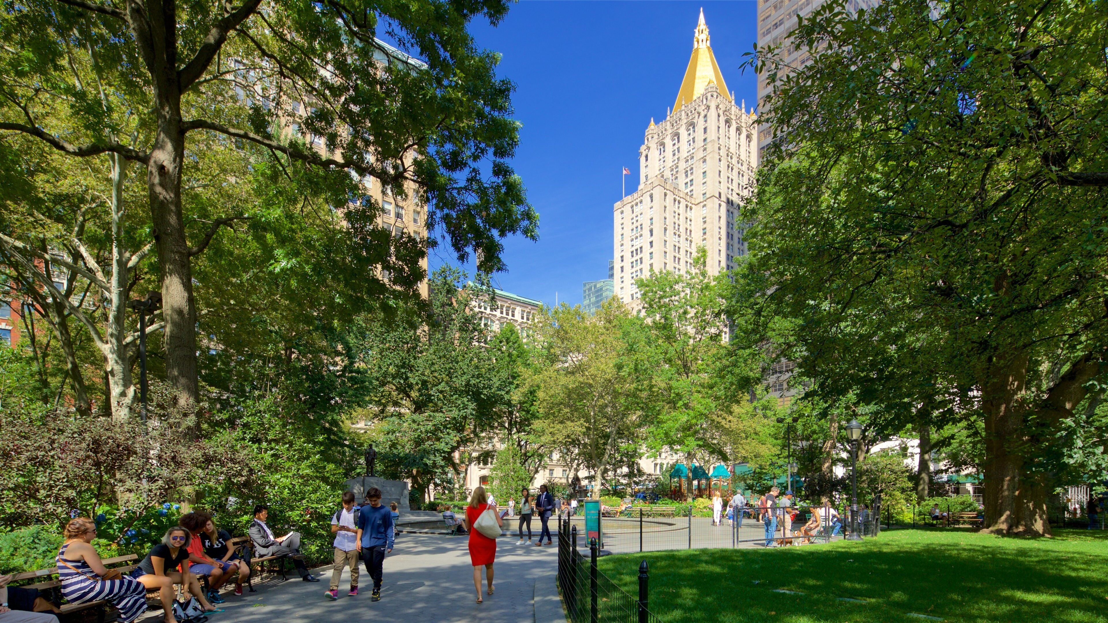 Madison Square Park which includes a city and a garden