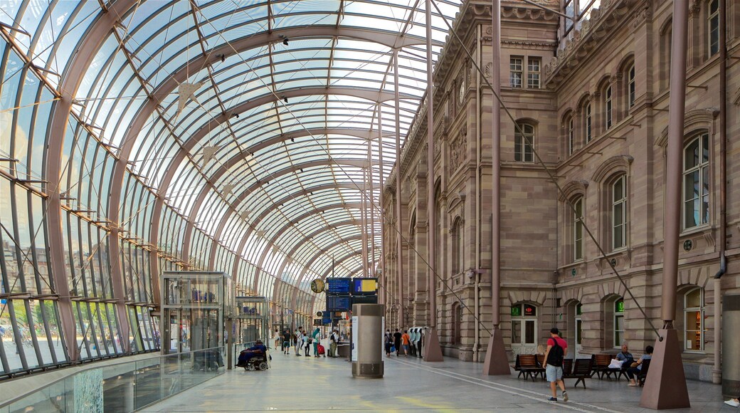 Train Station Square which includes modern architecture and interior views