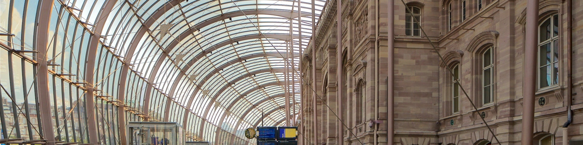 Train Station Square which includes modern architecture and interior views