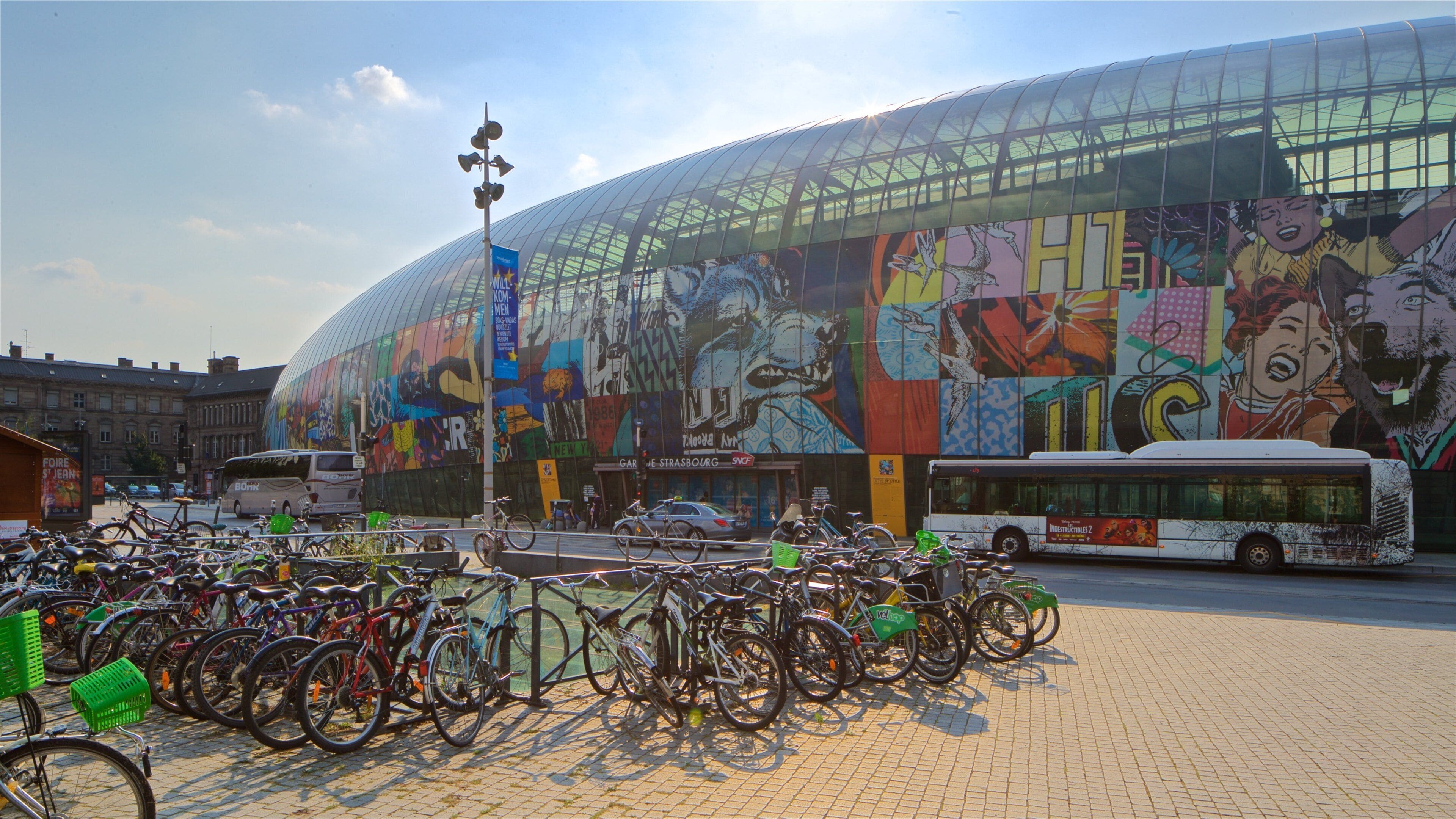 Train Station Square which includes outdoor art