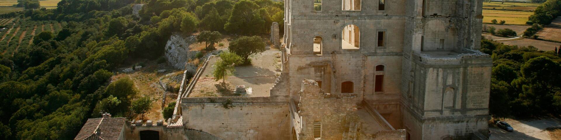 C252YP View of the ruin monastery, Abbaye de Montmajour, Provence, France.. Image shot 2009. Exact date unknown.