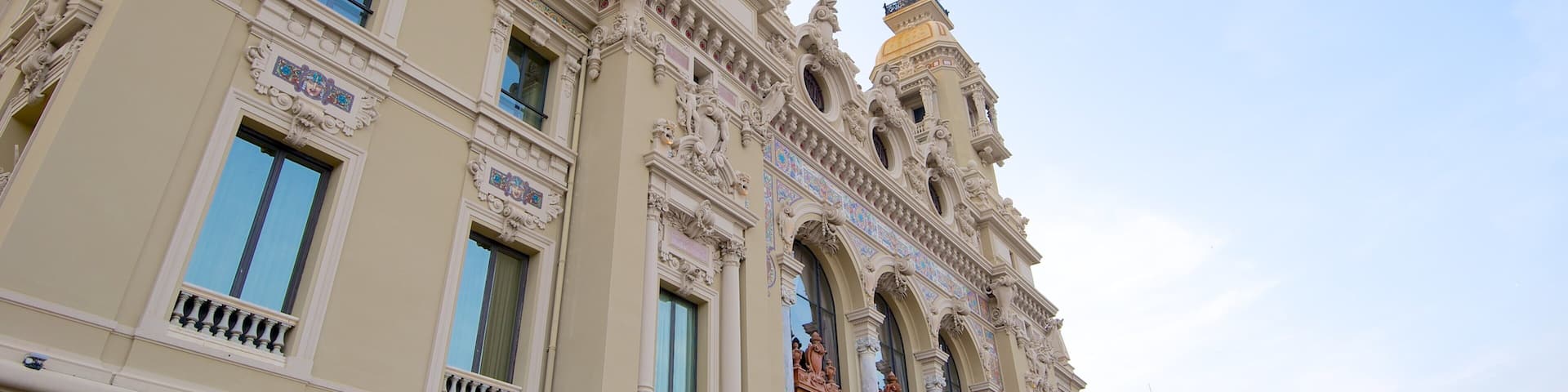 Salle Garnier Opera House showing a sunset and heritage architecture