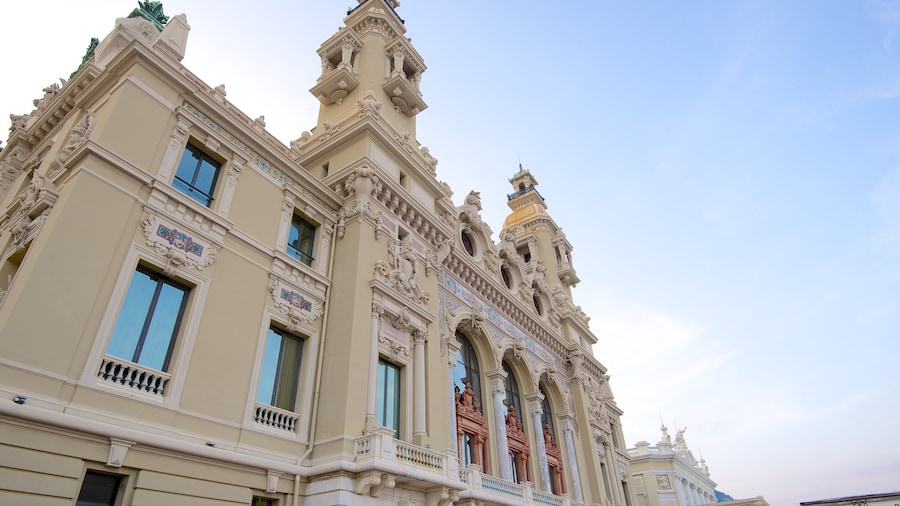 Salle Garnier Opera House showing a sunset and heritage architecture