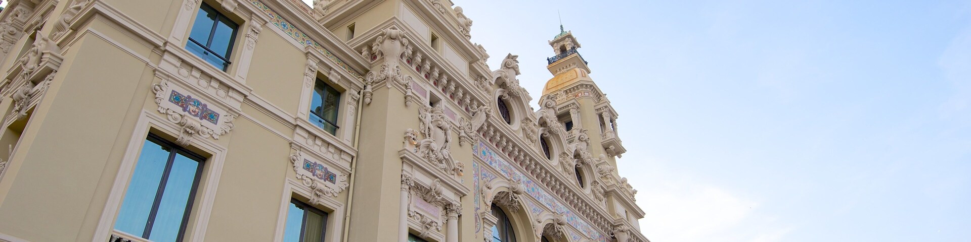 Salle Garnier Opera House showing a sunset and heritage architecture