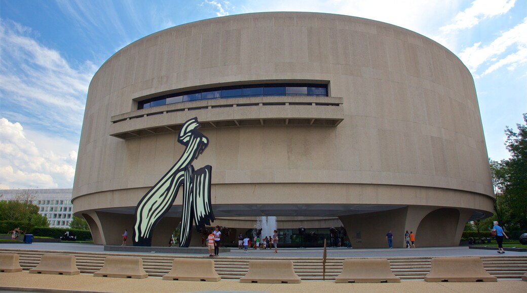Hirshhorn Museum featuring modern architecture and outdoor art