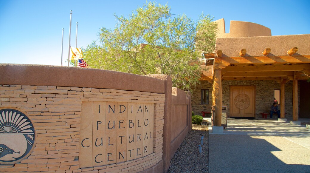 Indian Pueblo Cultural Center featuring signage