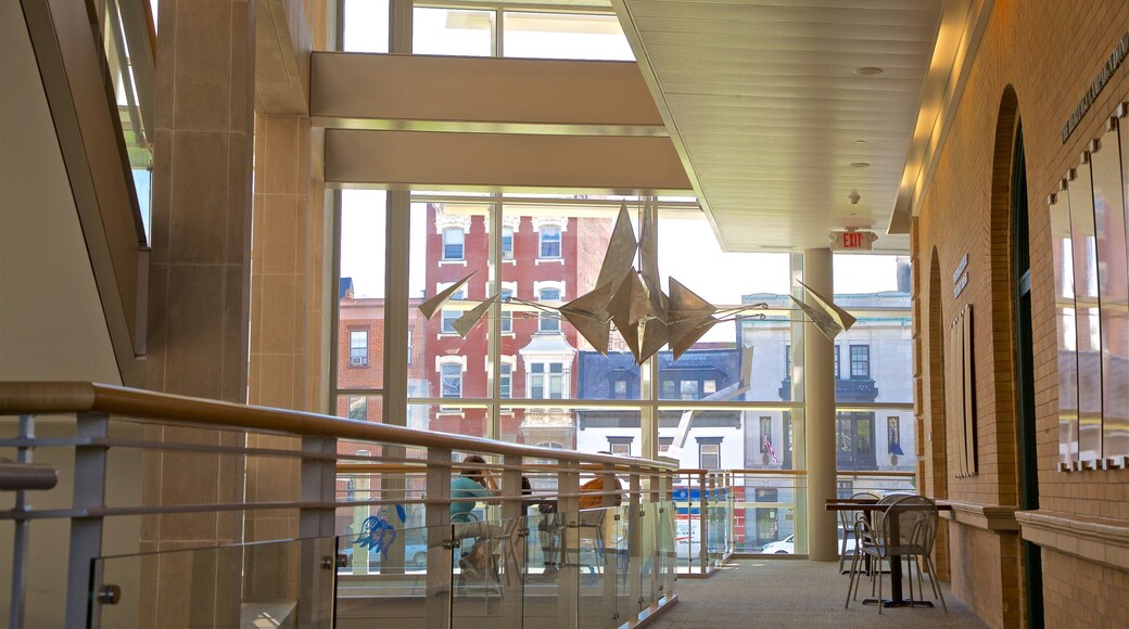 Albany Institute of History and Art featuring interior views