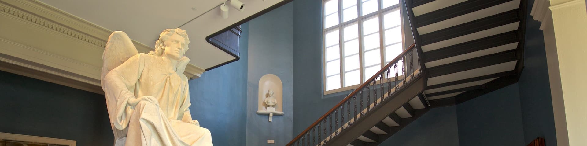 Albany Institute of History and Art featuring interior views and a statue or sculpture