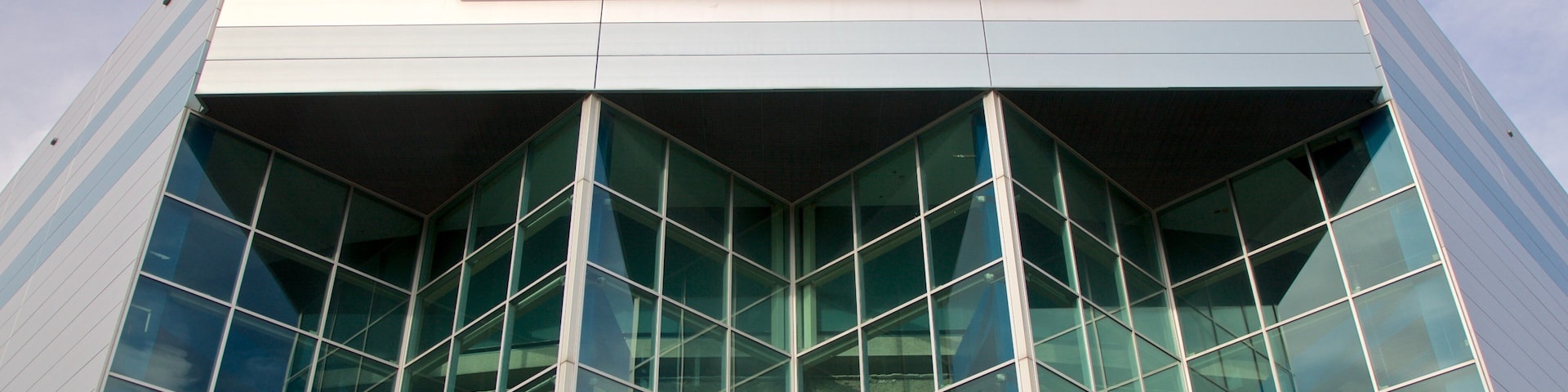 MVP Arena which includes modern architecture and signage