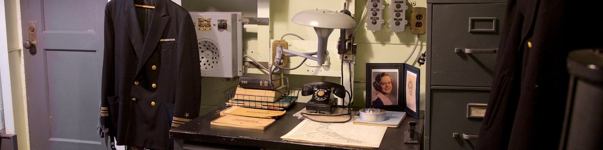 USS Slater que inclui itens militares e vistas internas