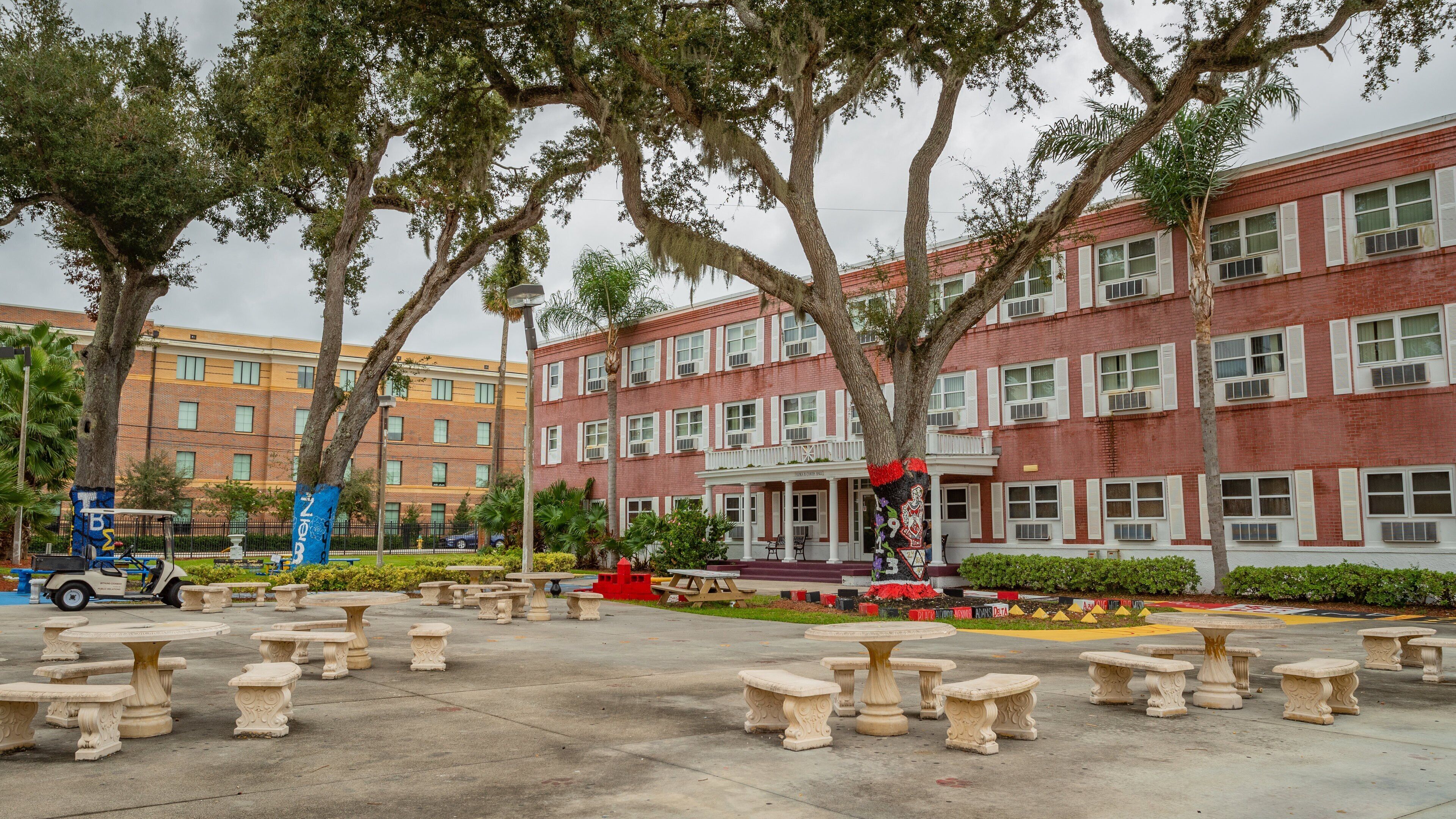Bethune - Cookman College which includes a square or plaza