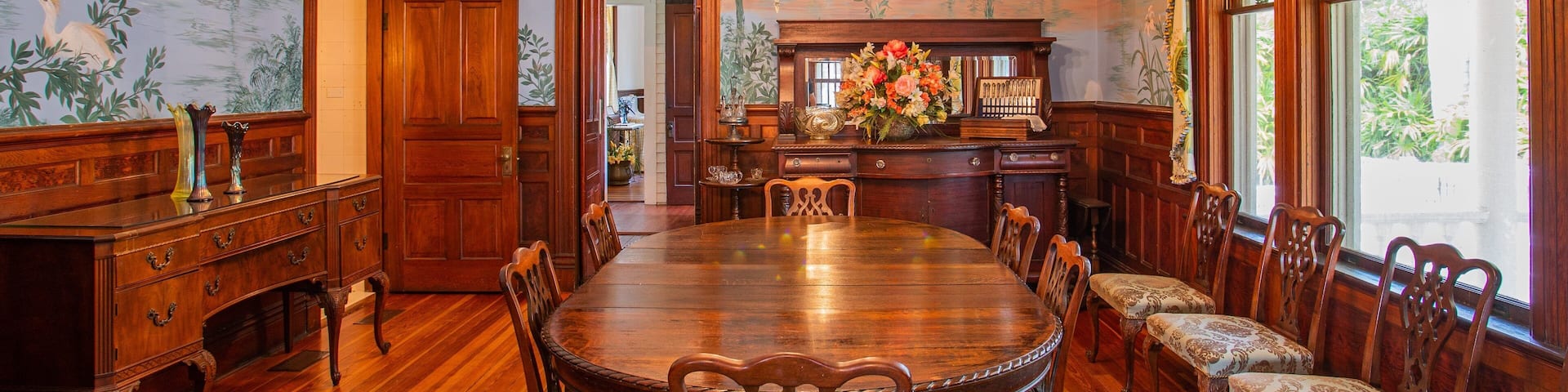 Burroughs Home featuring a house, interior views and heritage elements