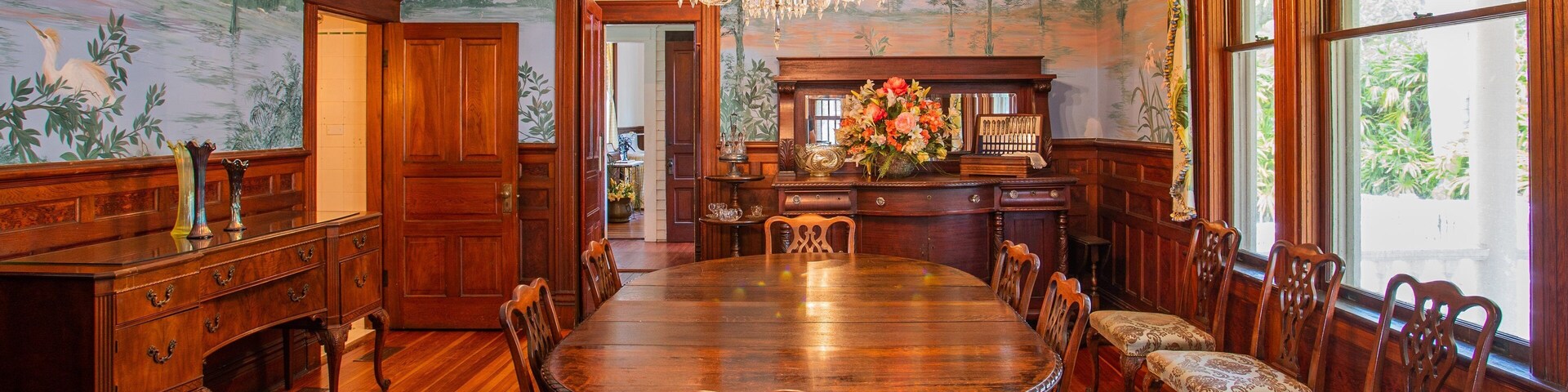 Burroughs Home featuring a house, interior views and heritage elements