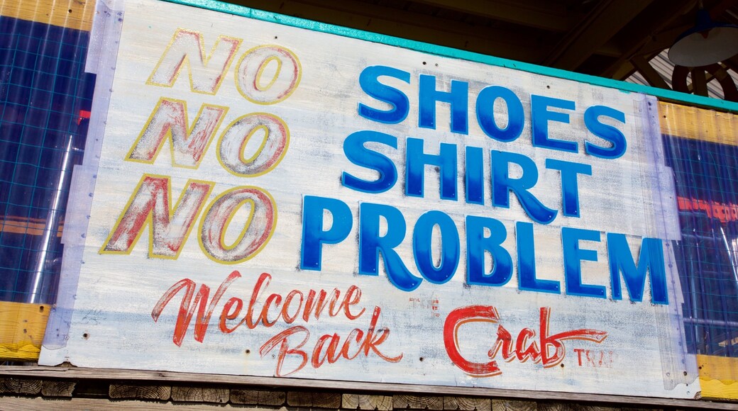 Okaloosa Island which includes signage