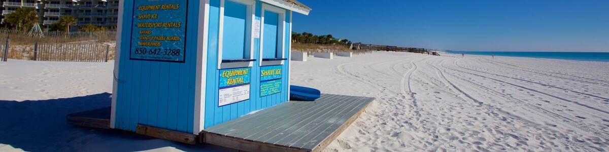 Okaloosa Island featuring a sandy beach