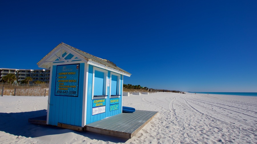 Okaloosa Island featuring a sandy beach