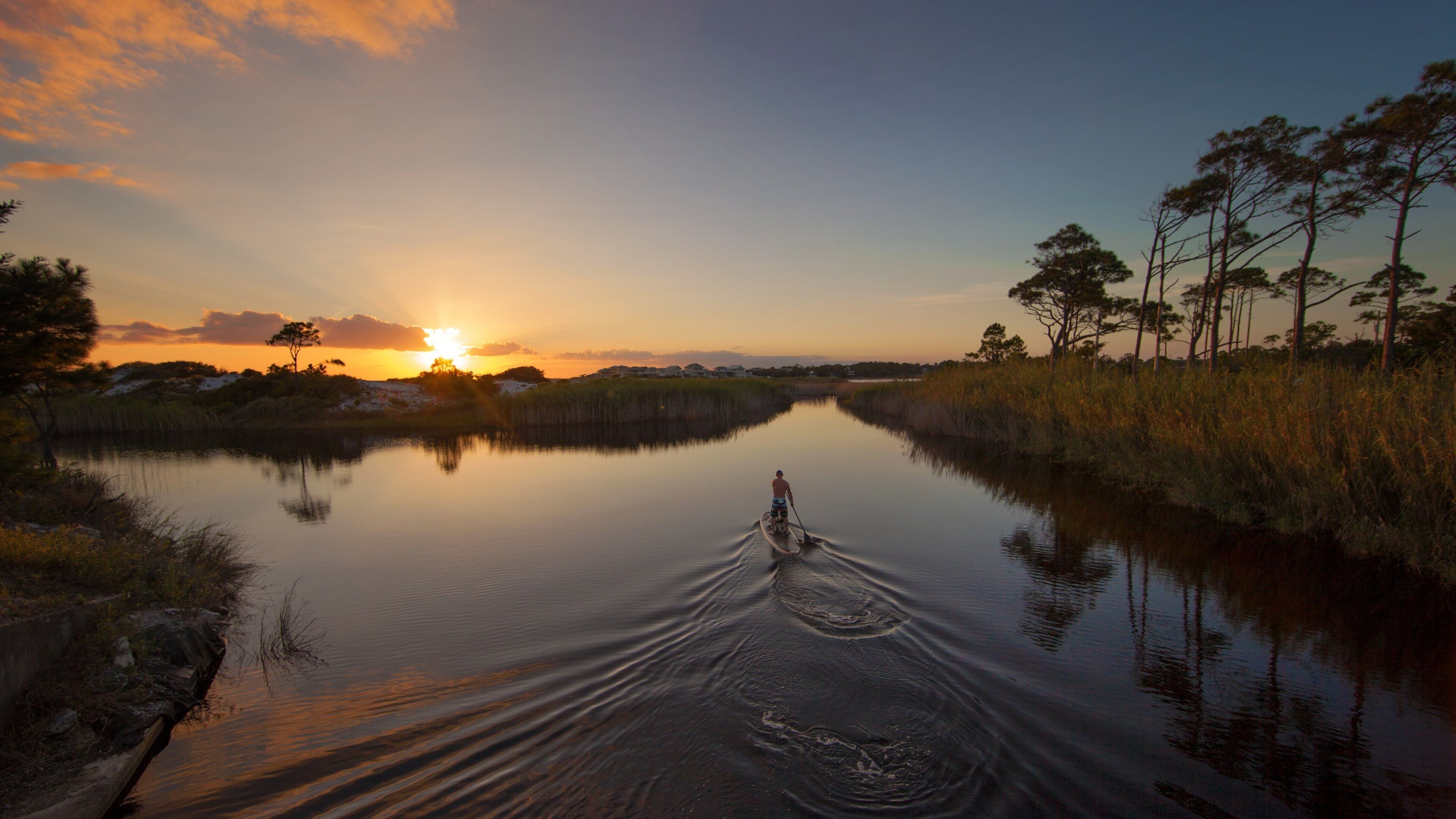 Grayton Beach State Park which includes a sunset and watersports