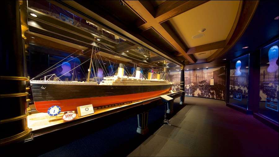 Titanic Museum featuring heritage elements and interior views