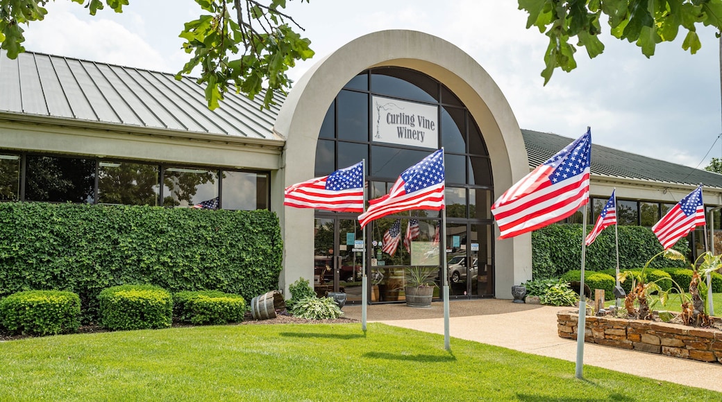 Curling Vine Winery showing signage