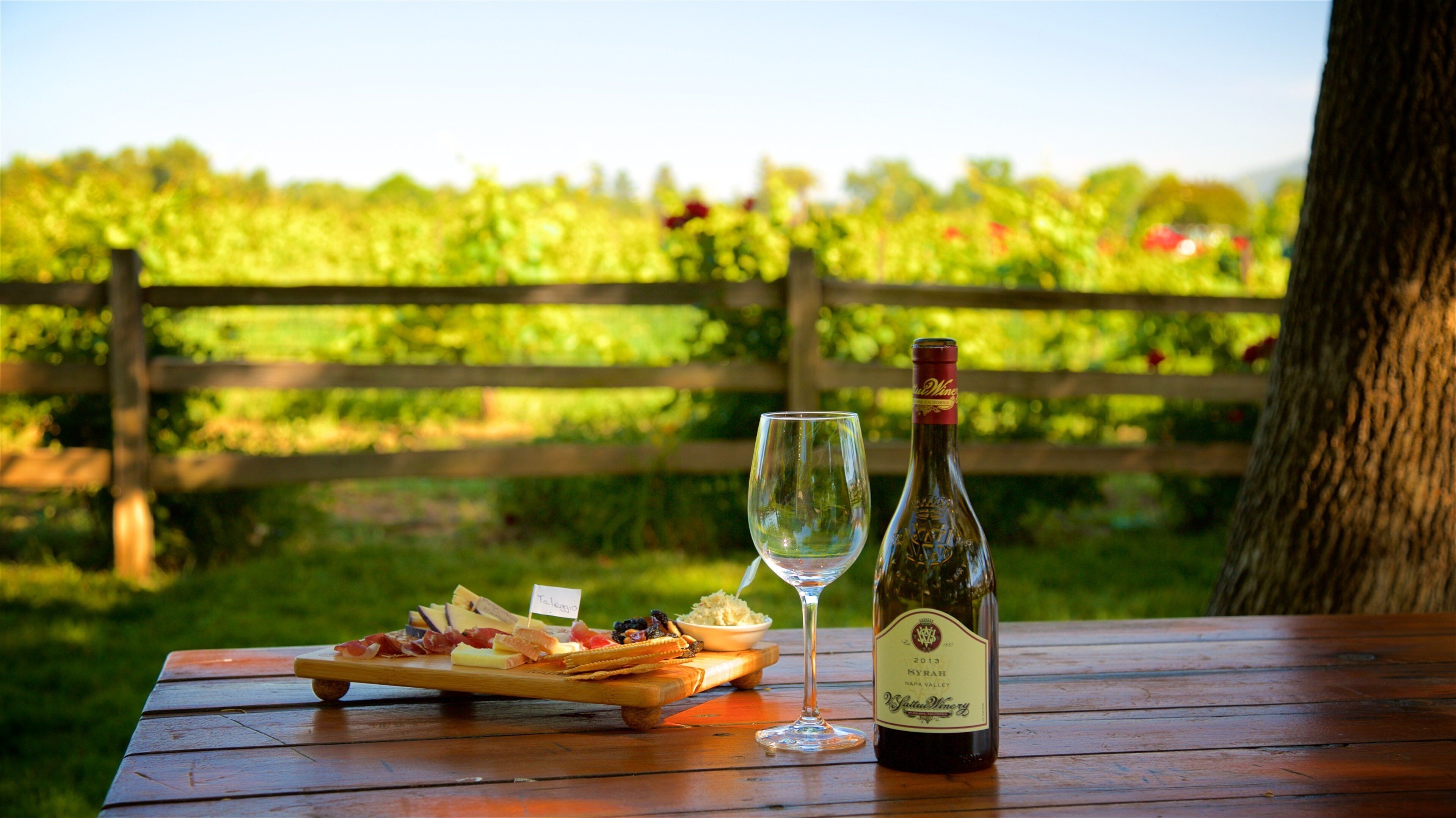 V. Sattui Winery which includes drinks or beverages and food