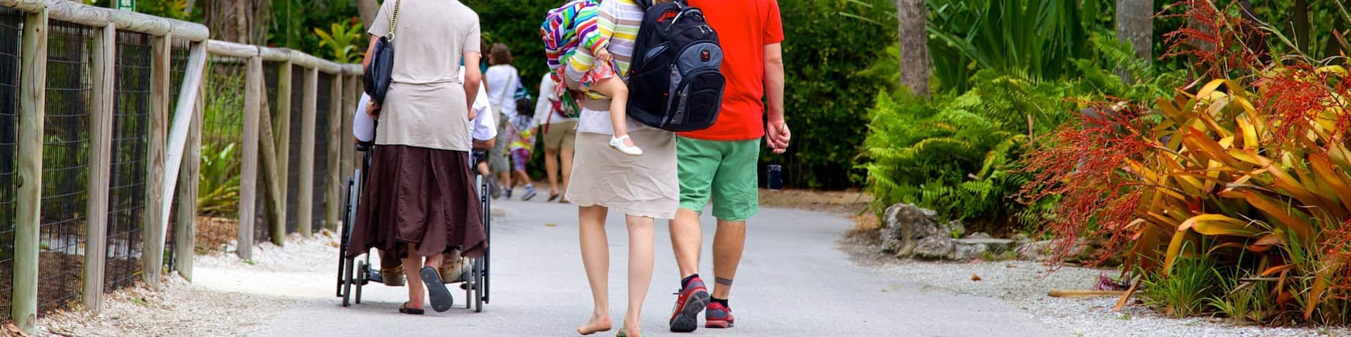 Naples Zoo at Caribbean Gardens as well as a small group of people