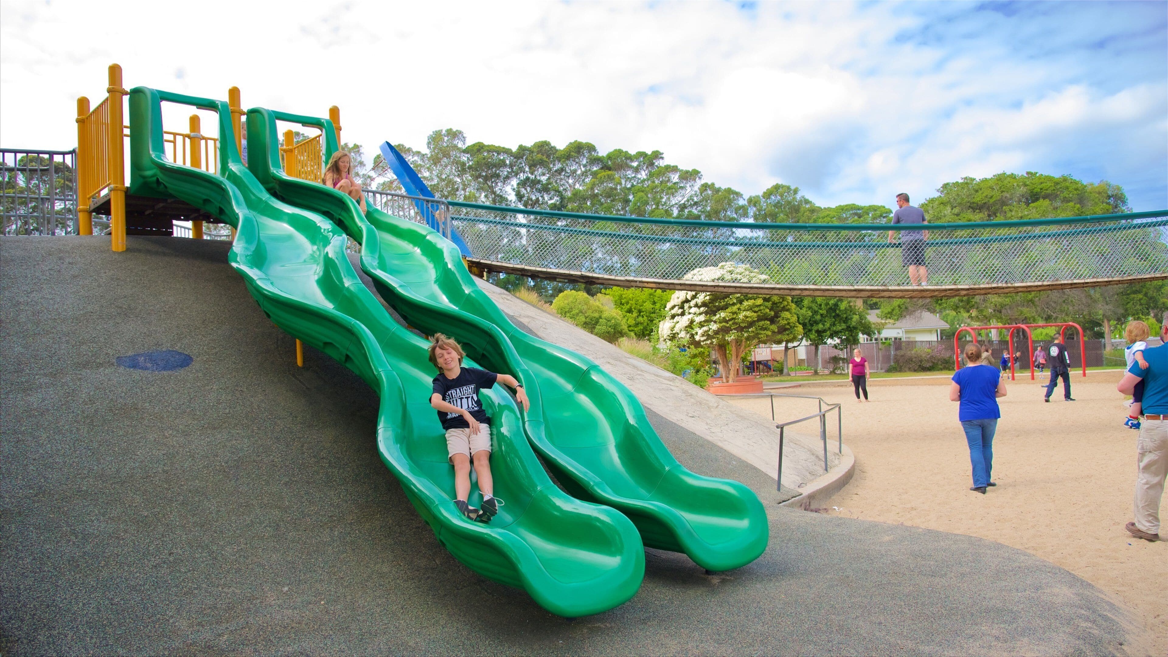 Dennis the Menace Park which includes a playground as well as an individual child