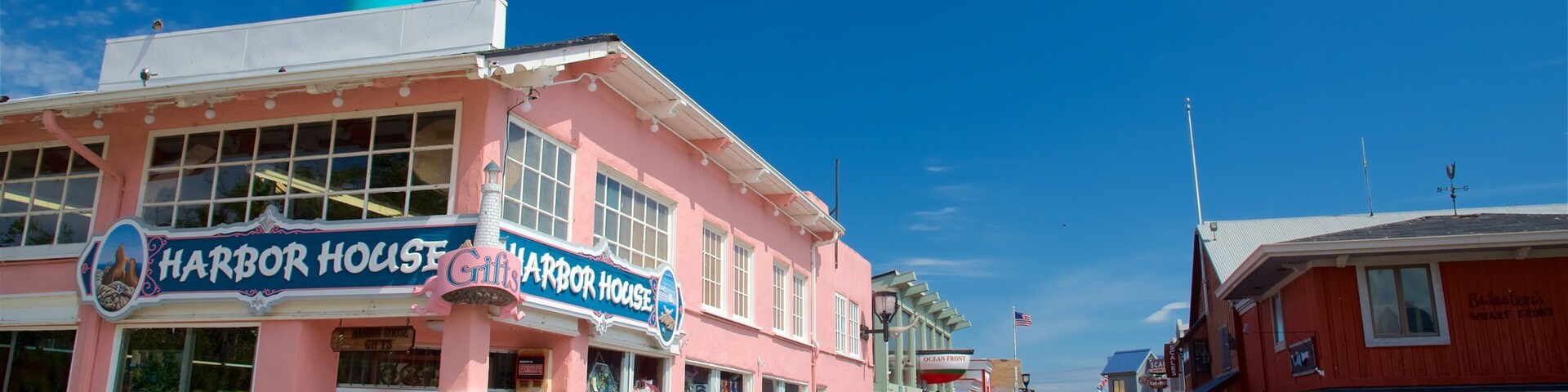 Fisherman\'s Wharf featuring signage