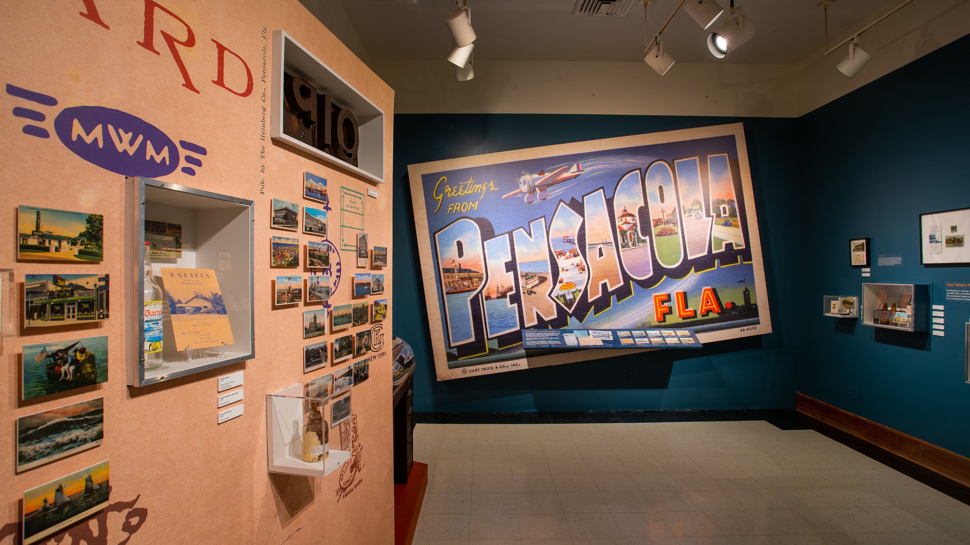 Downtown showing signage and interior views