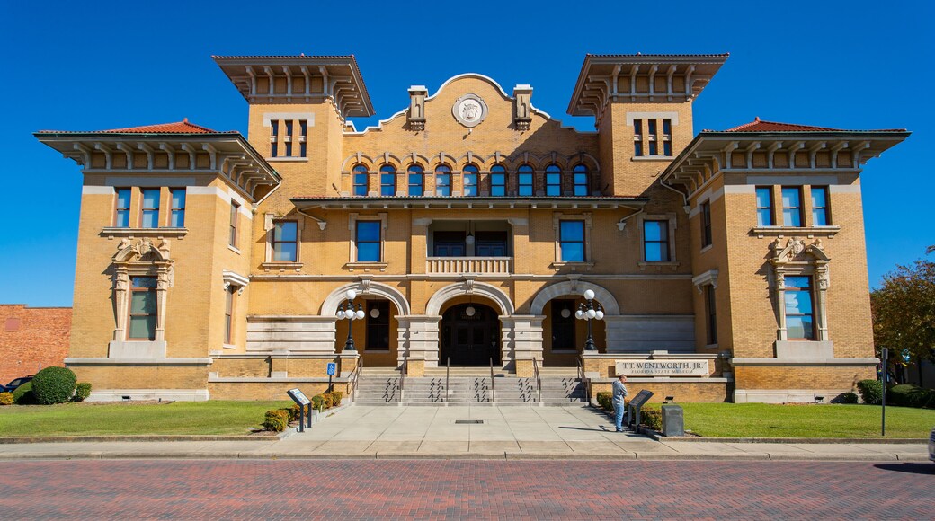 Downtown featuring heritage architecture