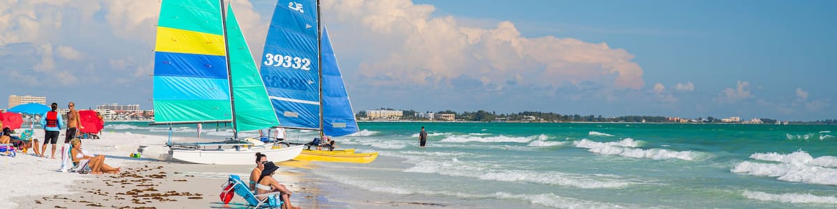 Siesta Key Beach showing general coastal views and a beach