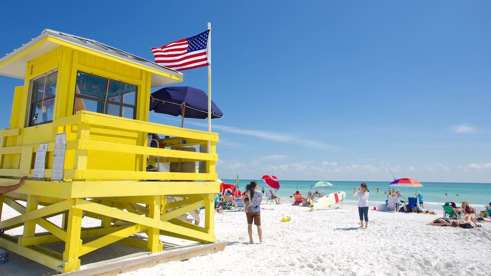 Siesta Key Public Beach showing a sandy beach