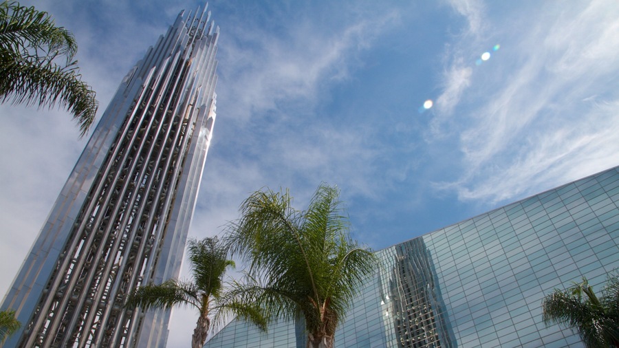 Crystal Cathedral which includes religious aspects, a city and a church or cathedral