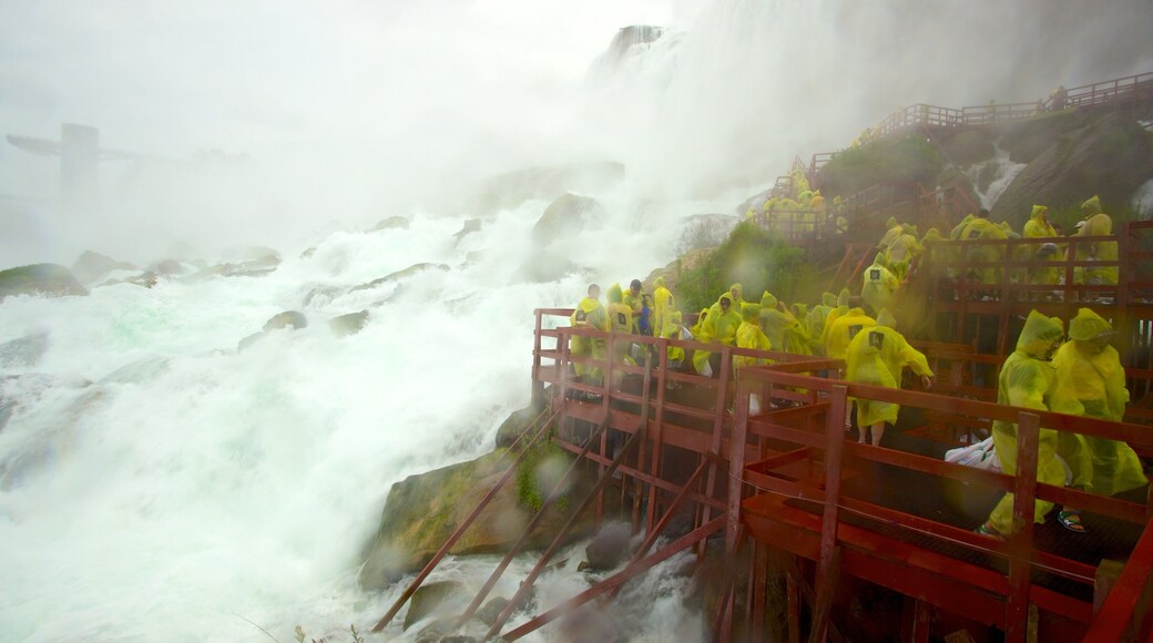 Cave of the Winds som inkluderer tåke, landskap og fossefall