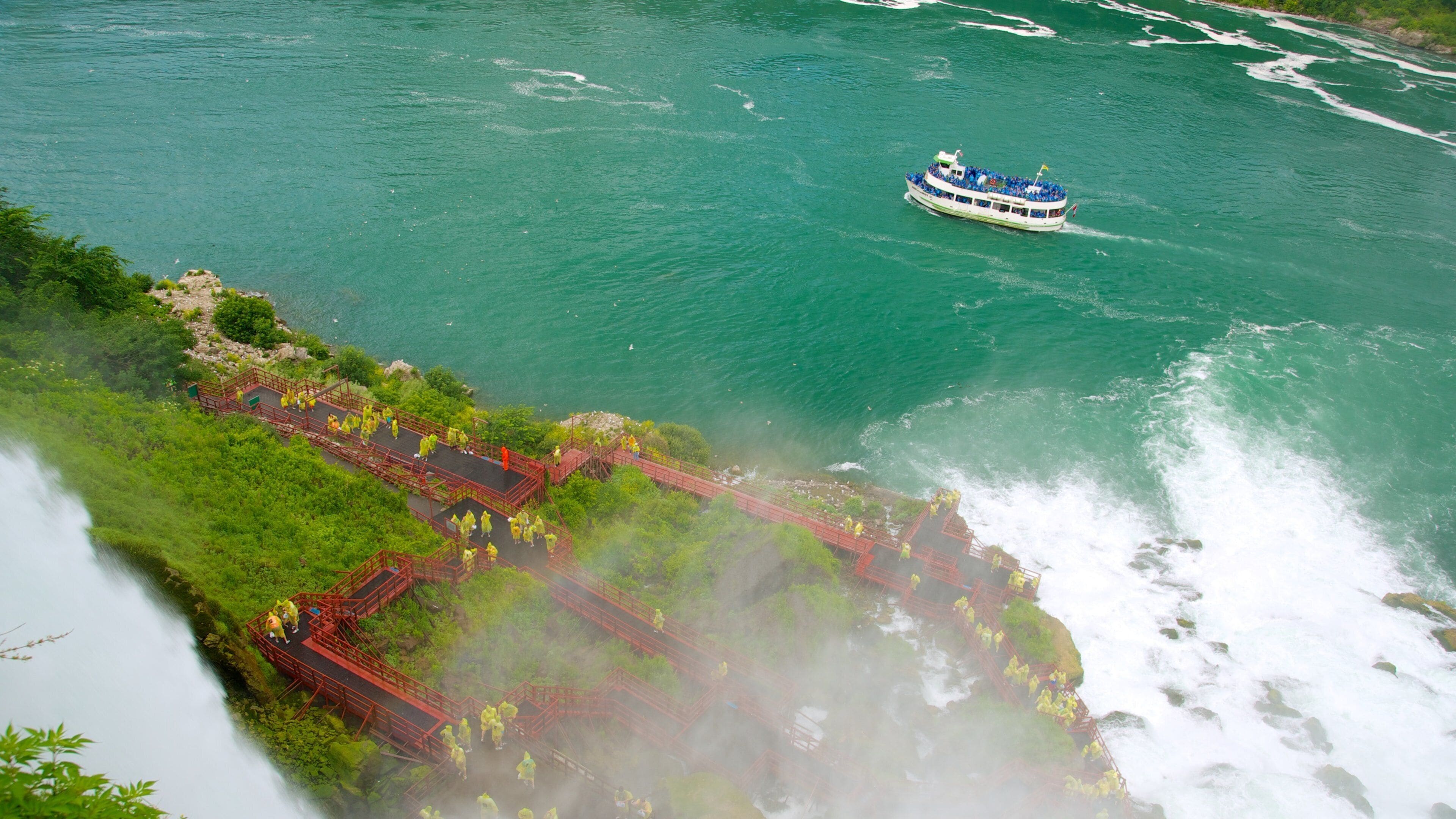 Cave of the Winds featuring a river or creek and boating