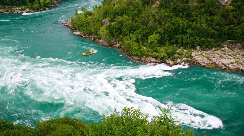 Whirlpool State Park showing landscape views, rapids and boating