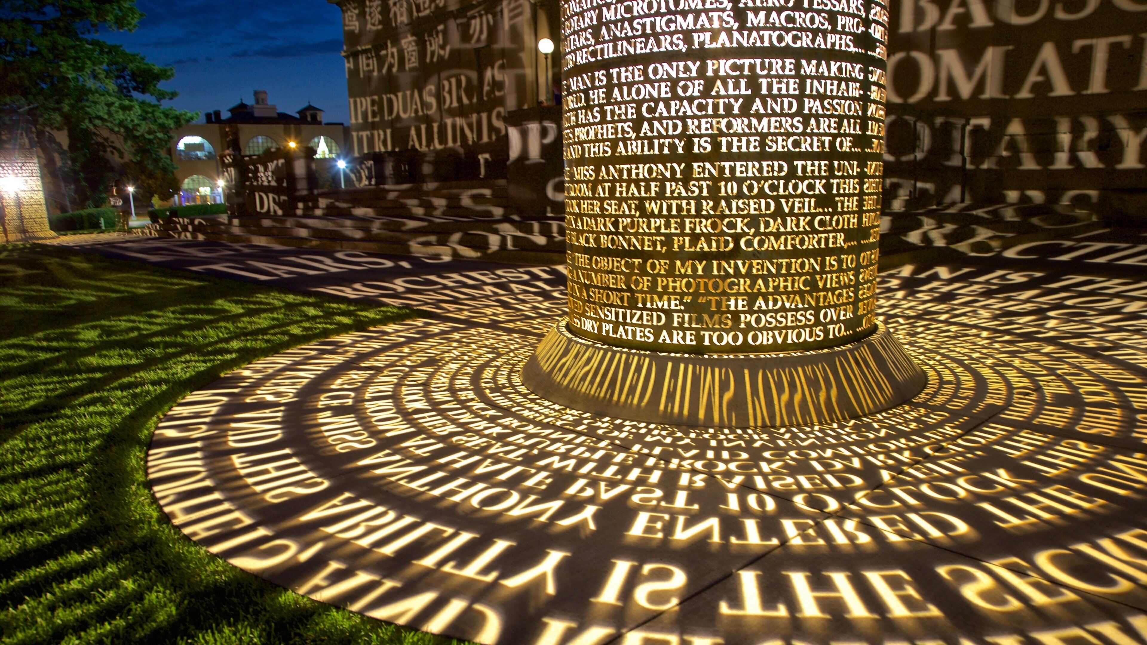 Memorial Art Gallery showing night scenes