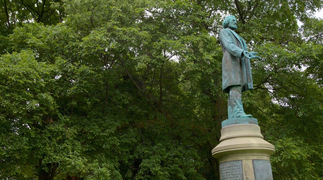 Frederick Douglass Statue which includes a park and a statue or sculpture