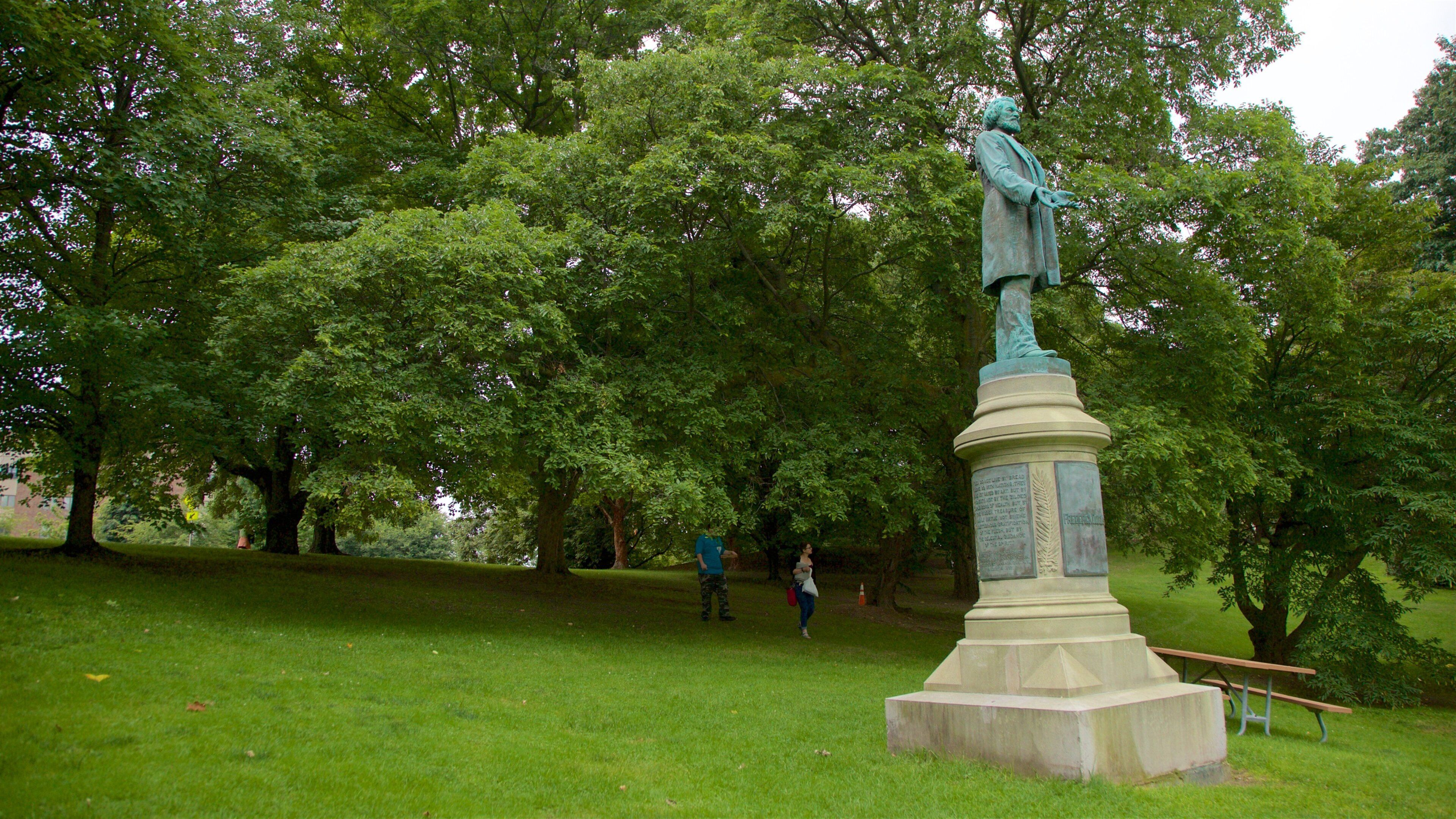 Frederick Douglass Statue qui includes parc et statue ou sculpture
