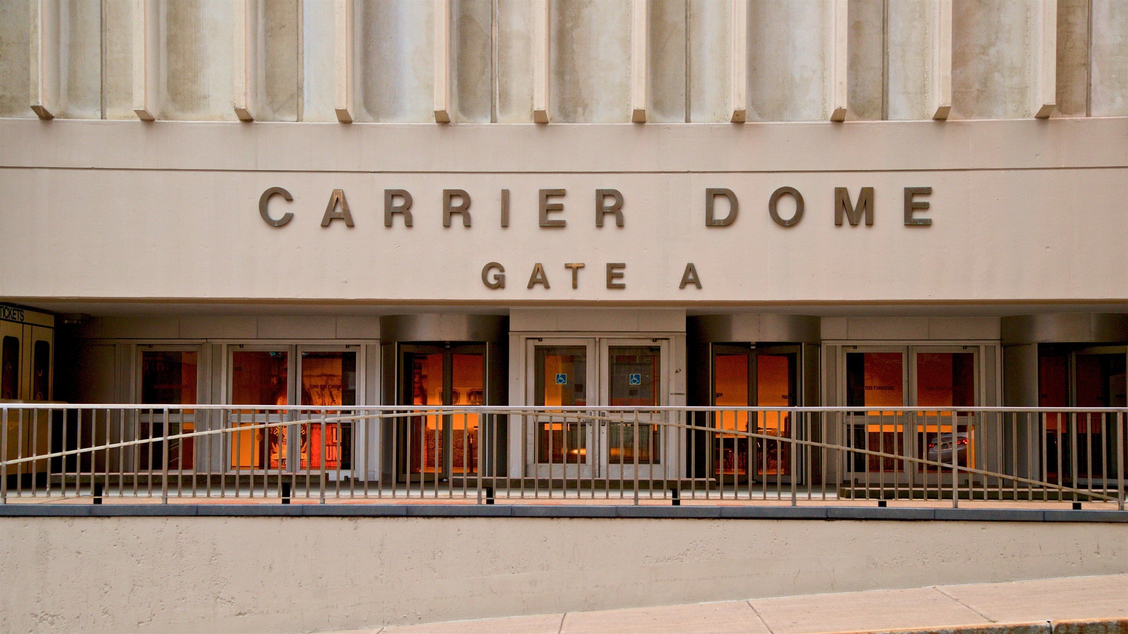 Carrier Dome which includes signage
