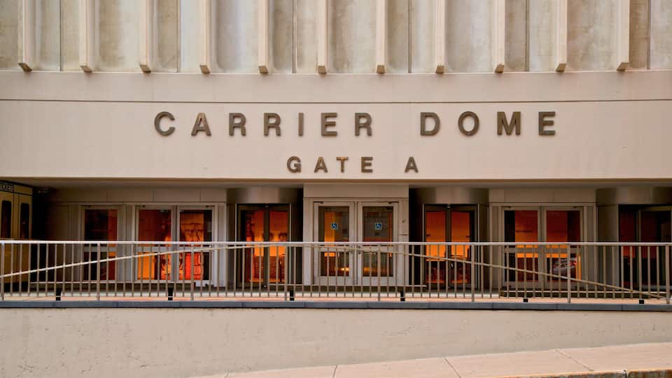 Carrier Dome which includes signage