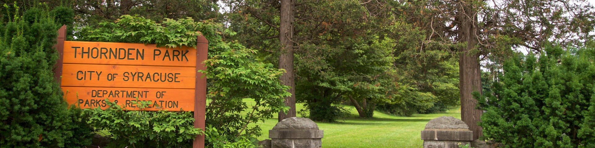 Thorndon Park caracterizando sinalização e um parque