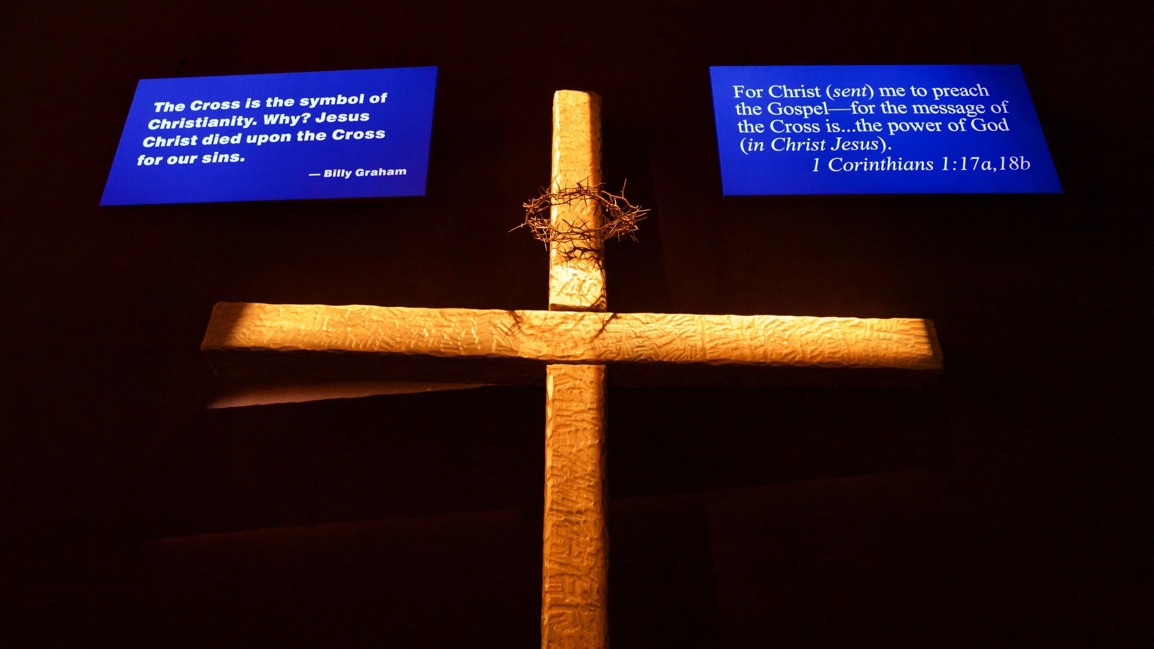 Billy Graham Library som omfatter religiøse aspekter og interiør