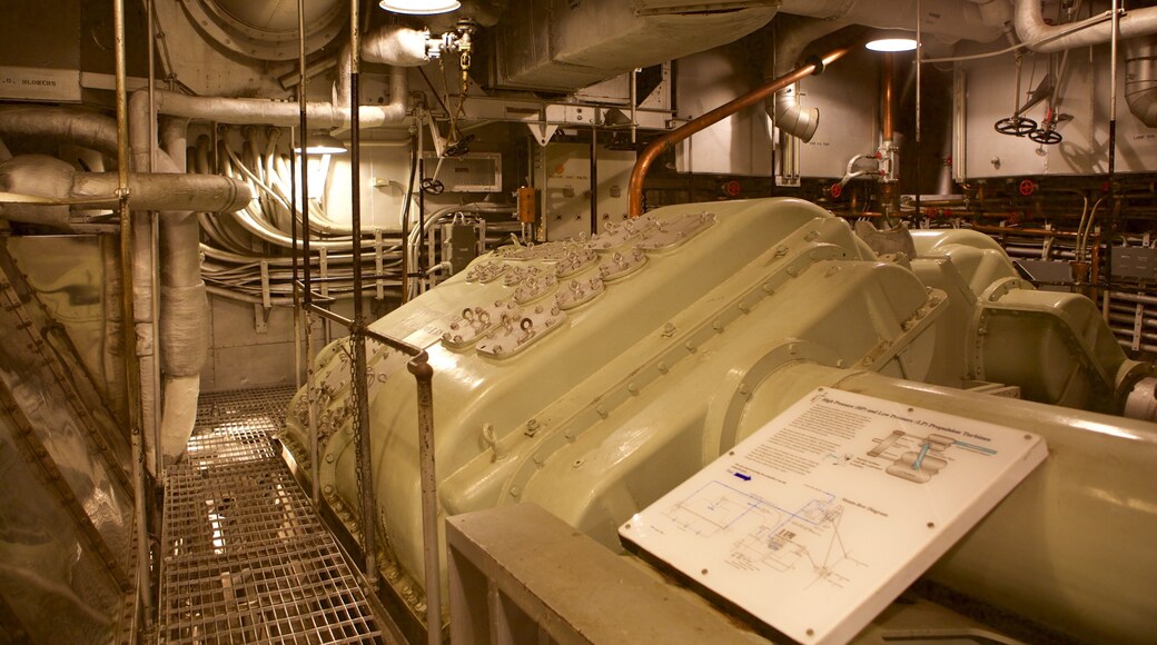 Battleship North Carolina featuring heritage elements and interior views