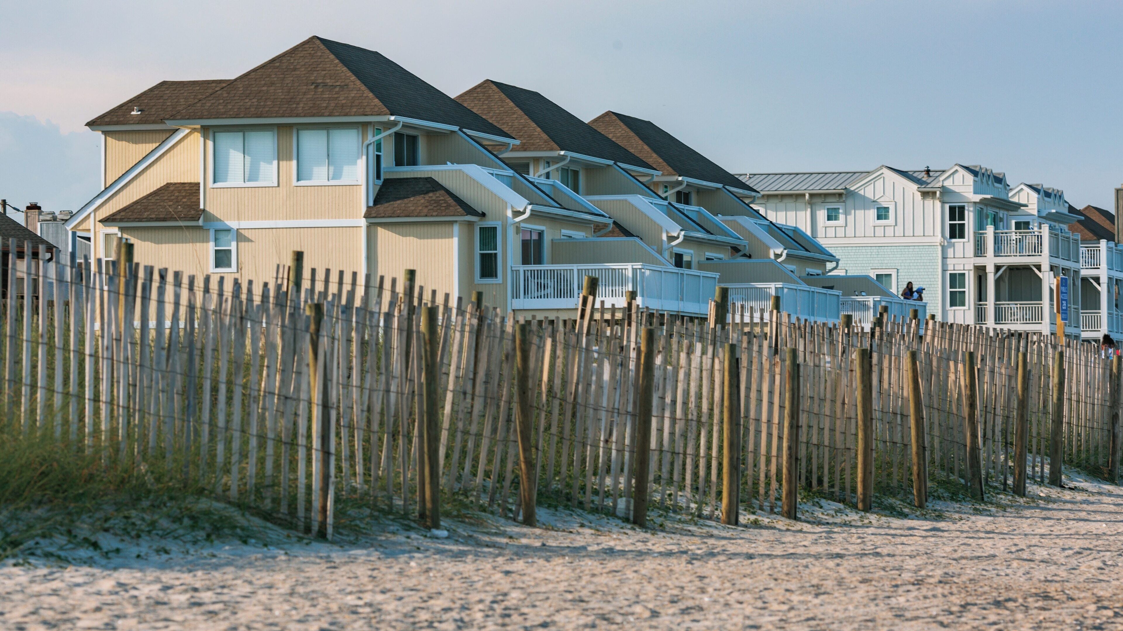 Beautiful Wrightsville Beach with Charming Homes and Natural Dunes at South End, North Carolina