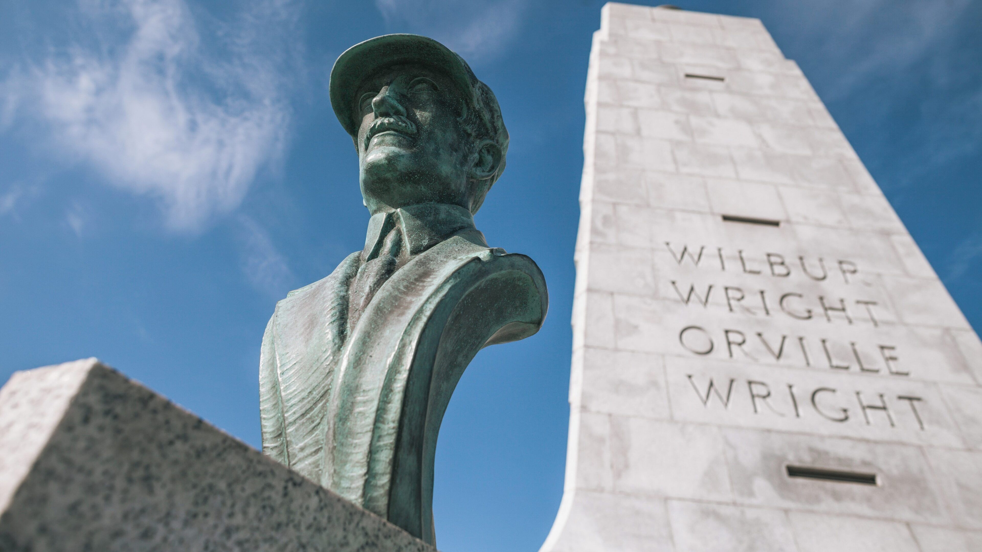 Wright Brothers National Memorial honors aviation pioneers Wilbur and Orville Wright at Kill Devil Hills in North Carolina