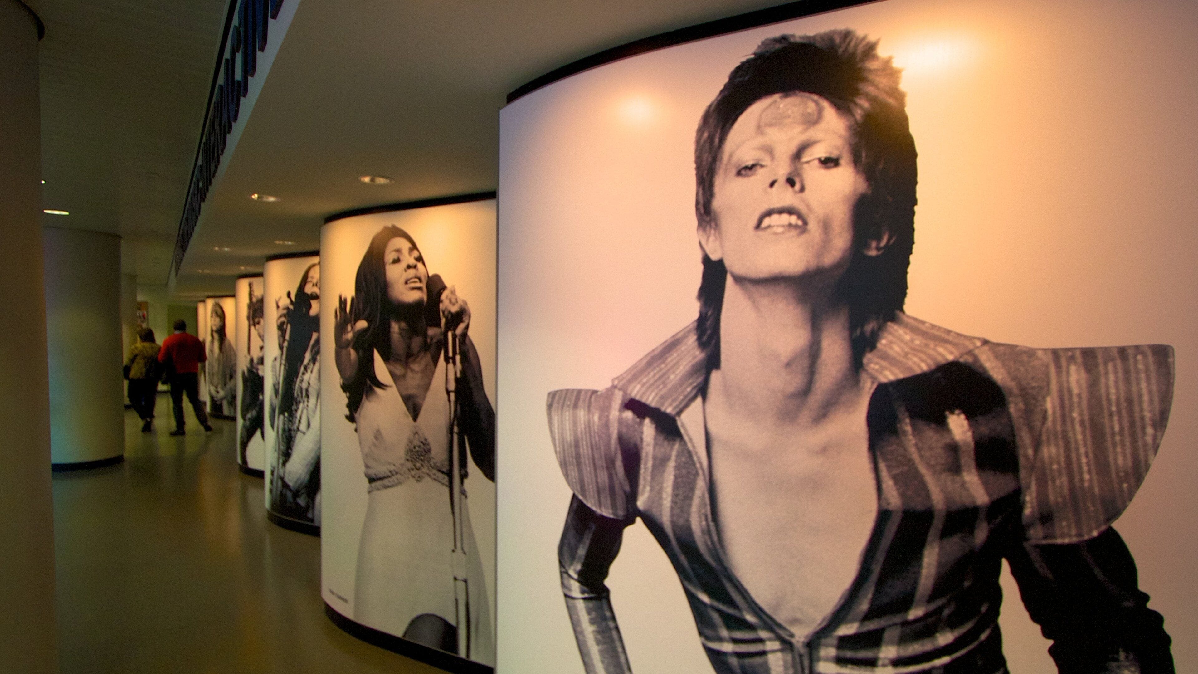 Rock and Roll Hall of Fame showing music and interior views