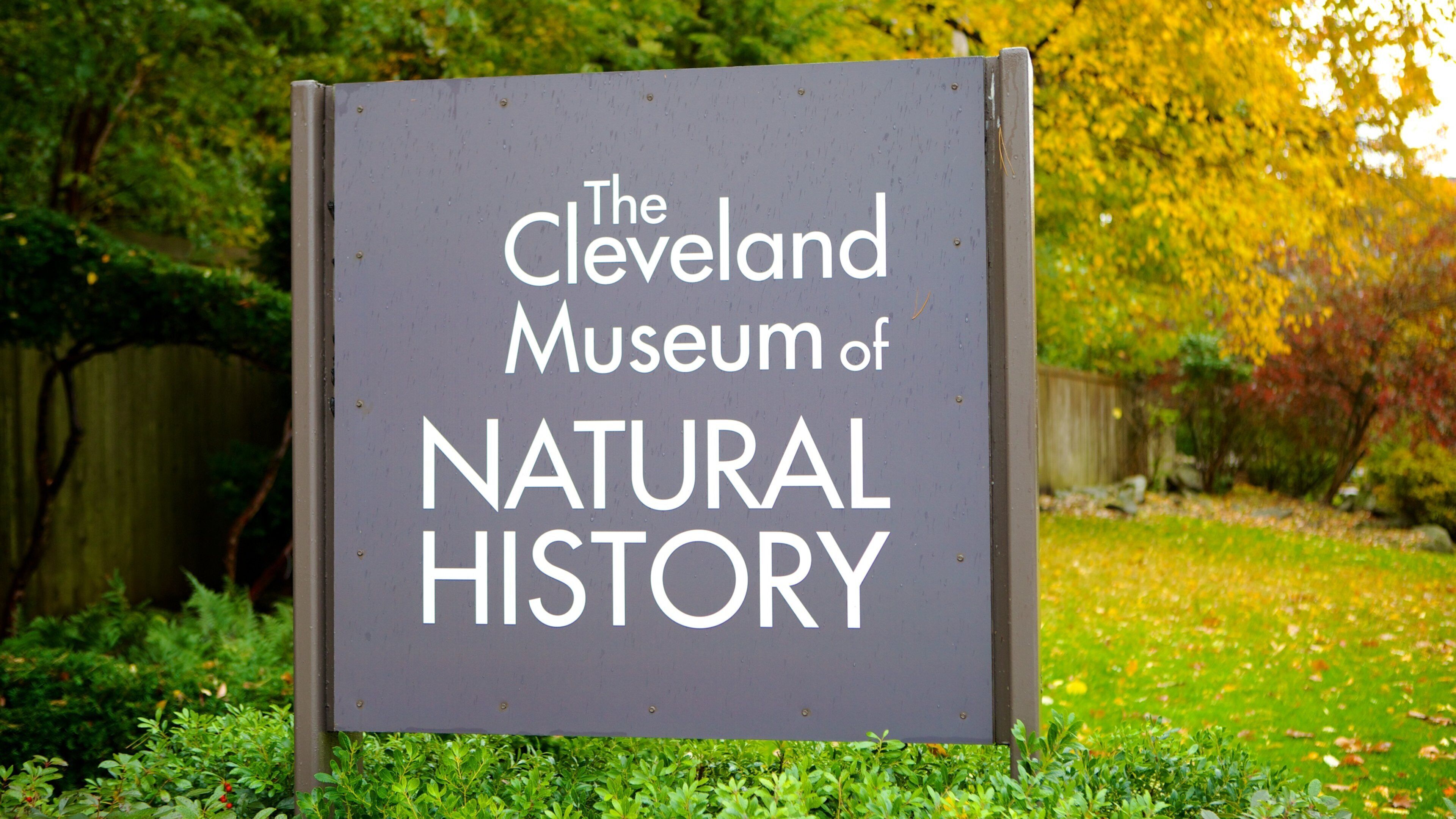 Cleveland Museum of Natural History showing signage