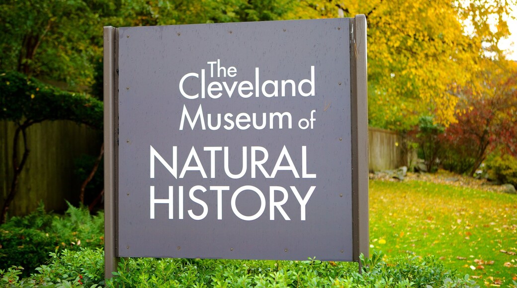 Cleveland Museum of Natural History showing signage